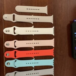 Set of six silicone Watch straps
